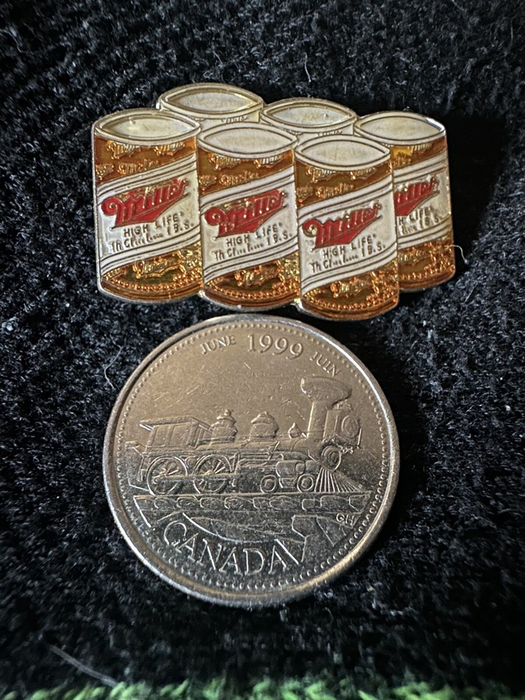 Miller High Life 6 Pack Cans Hat Lapel Pin Pinback