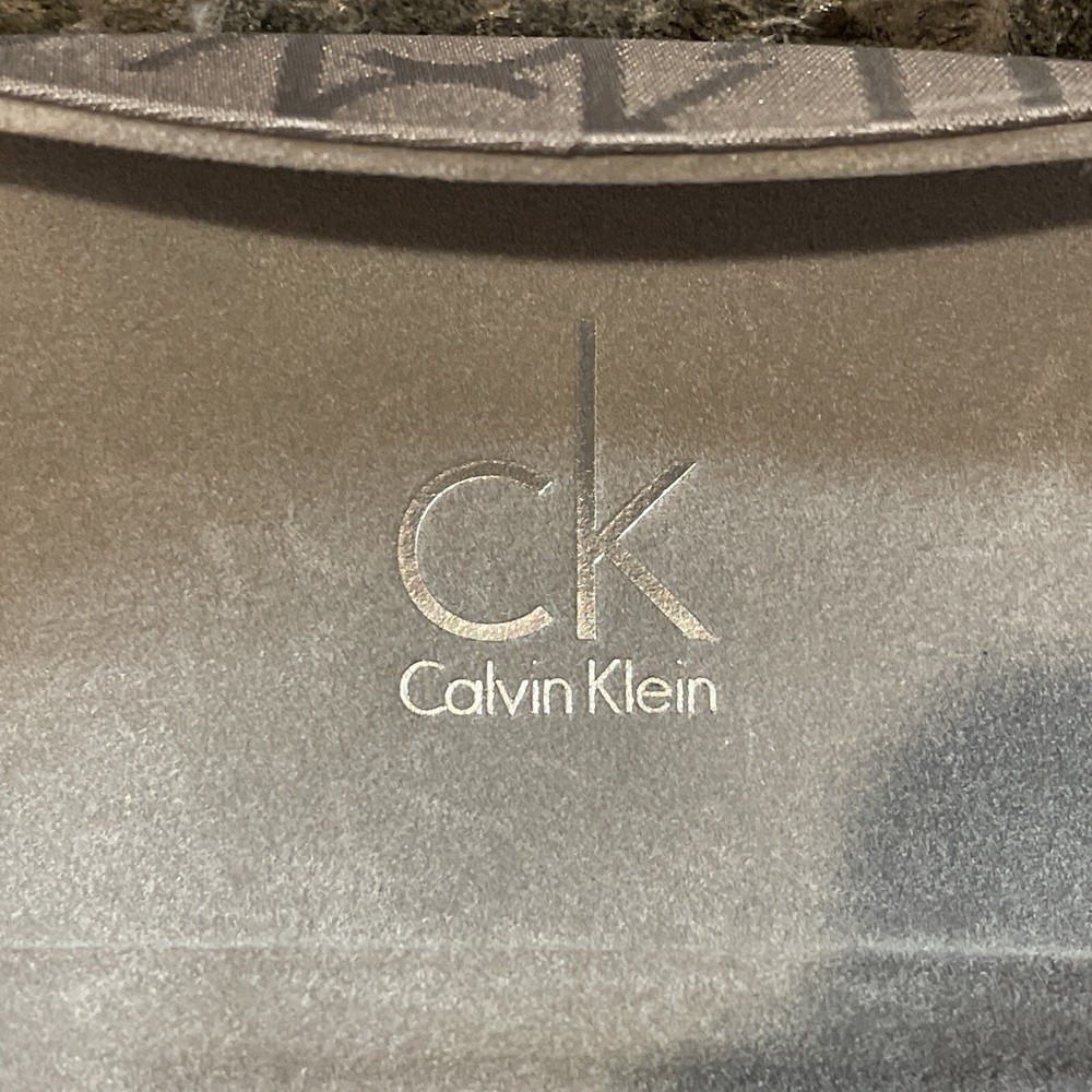 Glasses Case Calvin Klein Clamshell Gray Logo Design