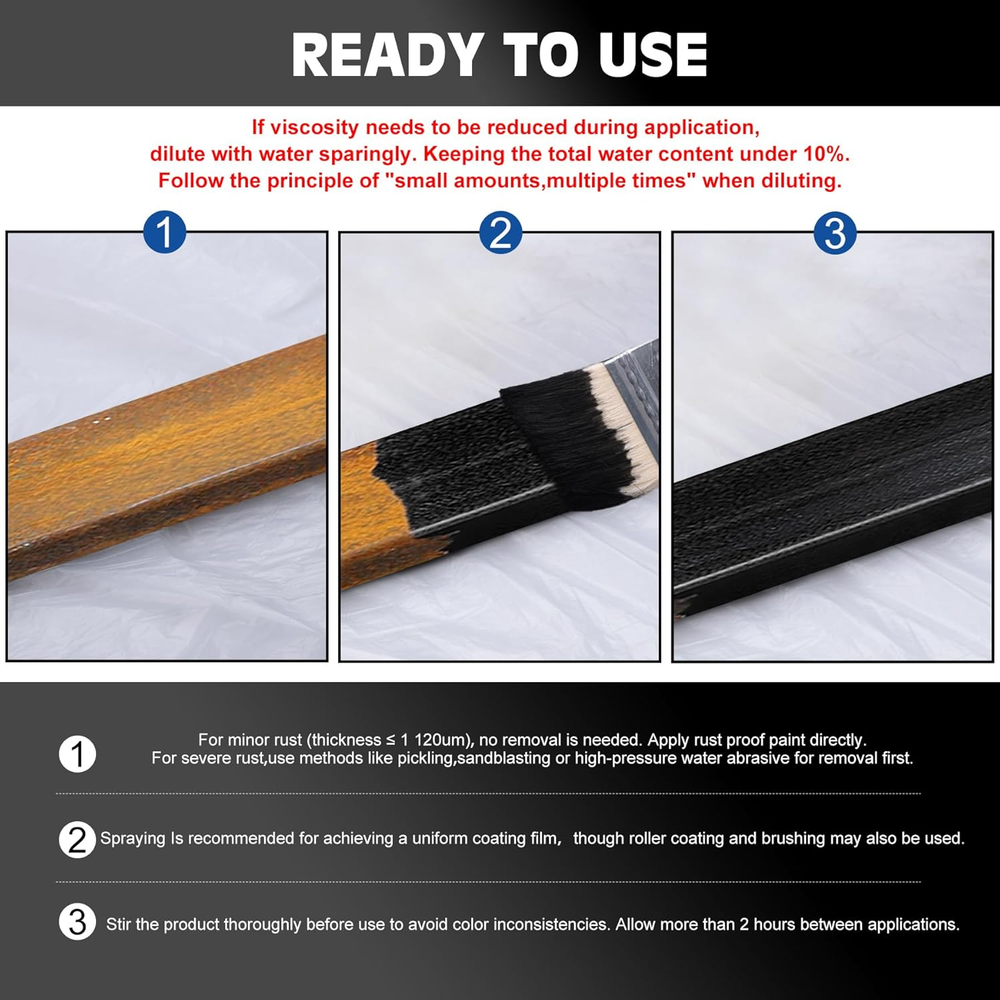 Rust Converter Paint - 16Oz Water-Based Rust Reformer & Metal Primer, Semi-Gloss