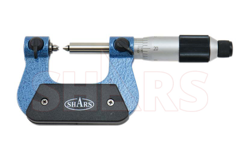 Shars 0 - 1" Screw Thread Micrometer .0001" Graduation Anvil New ^}