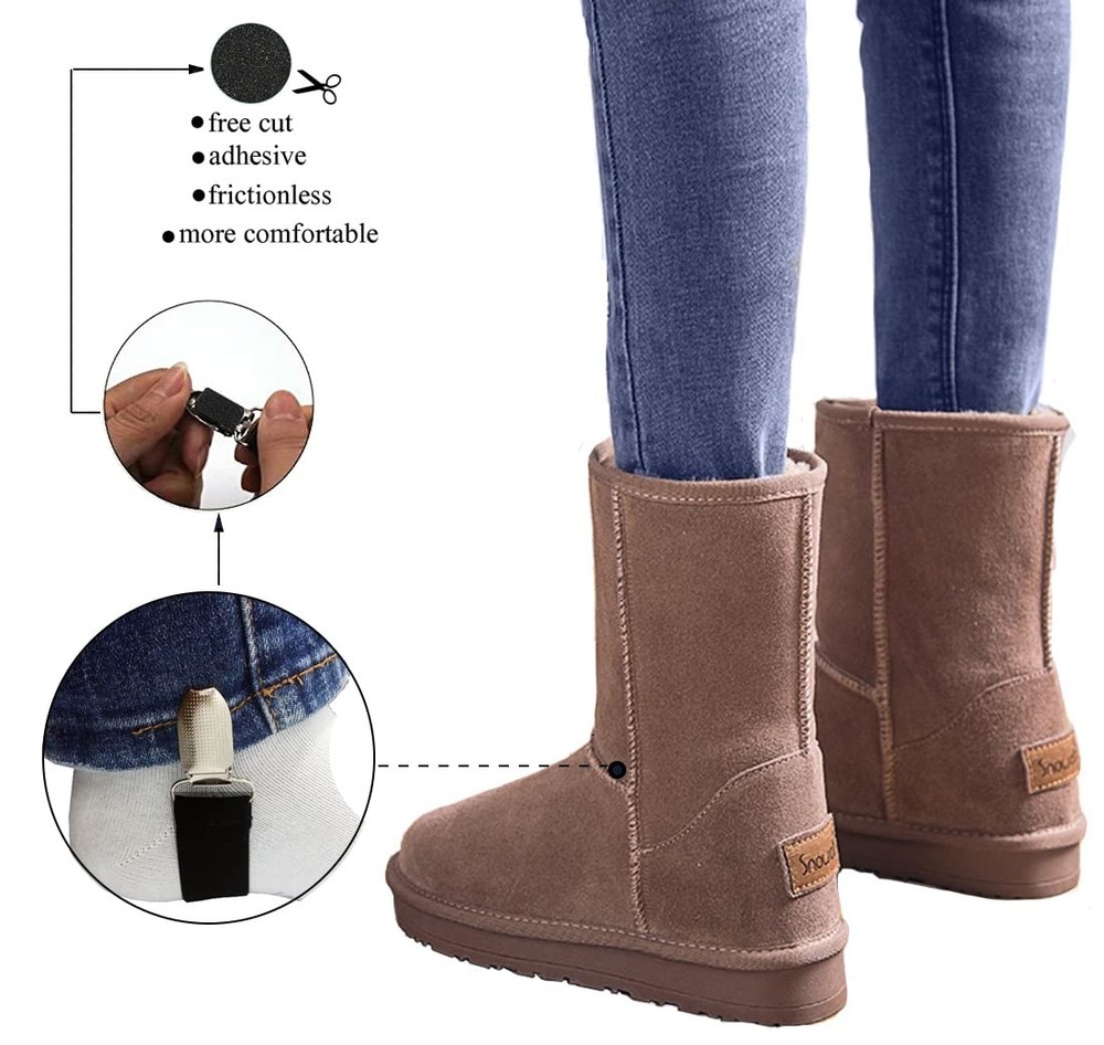 Springen Adjustable Elastic Boot Clips, 4 Pieces Straps One Size, Color