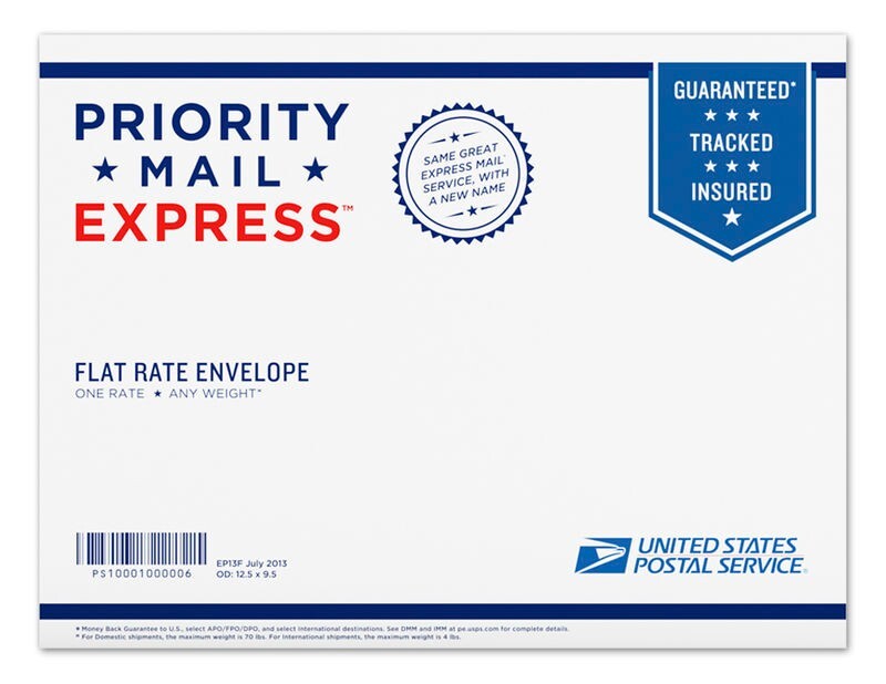 PRIORITY MAIL EXPRESS FLAT RATE ENVELOPE SHIPPING UPGRADE SPORTS PATCH PARADISE