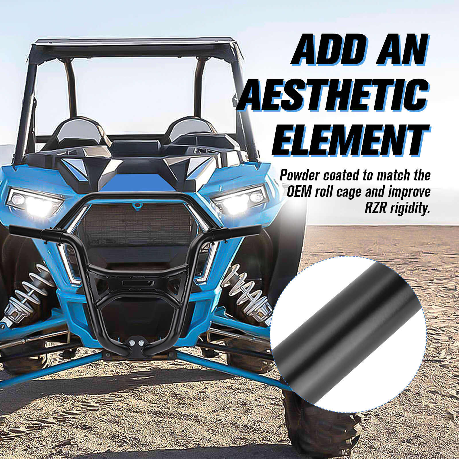 Heavy Duty Front Bumper Guard For 2019-2023 Polaris RZR XP 1000 / XP 4 Turbo