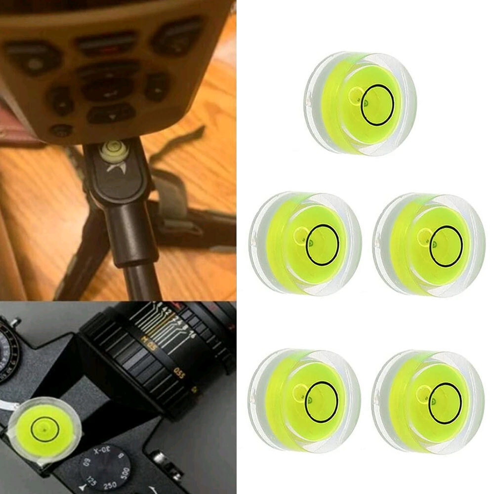 5pcs Mini Precision Circular Spirit Level Set Meter Bubble Horizontal Ruler Tool