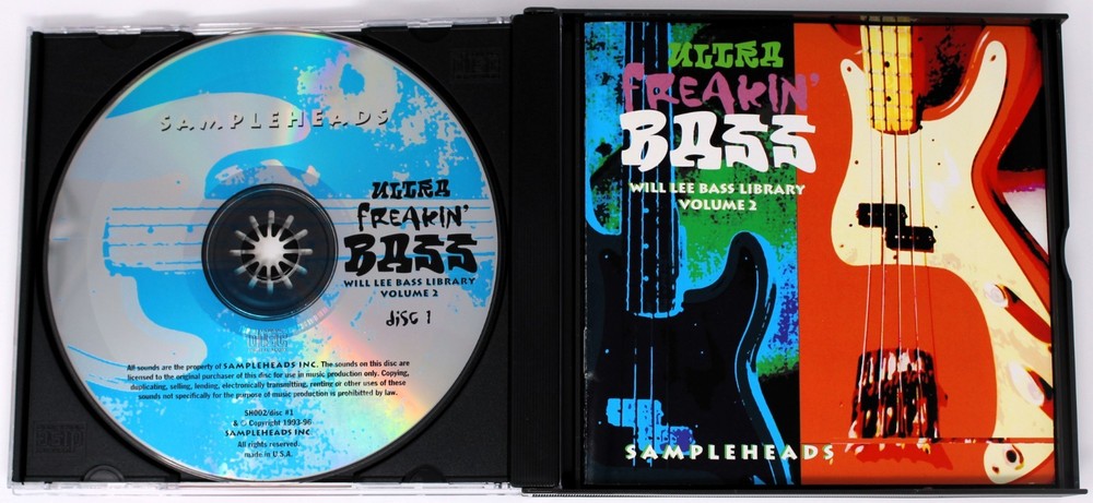 Sampleheads The Will Lee Bass Library Volume 2 Sound Library/Sampling Double CD
