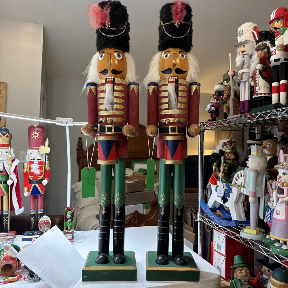 Two 42 In Tall Drummer Nutcrackers