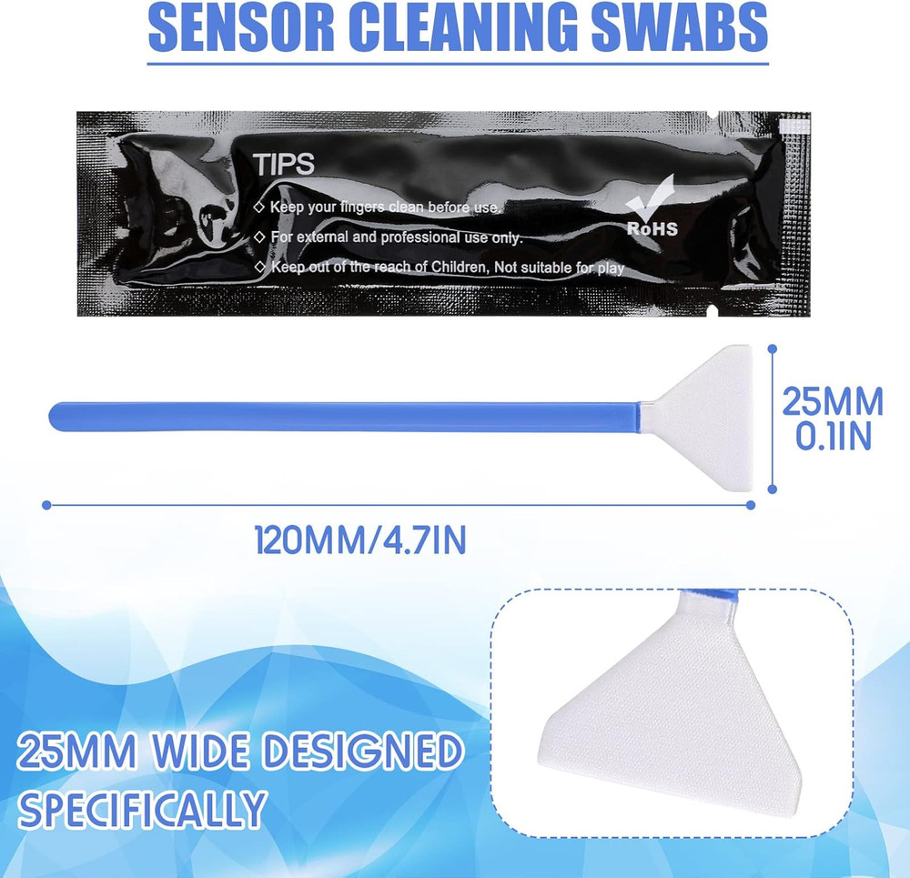 45 Sensor Cleaning Swabs Kit - 25Mm Bristle, Full Frame Camera Cleaner