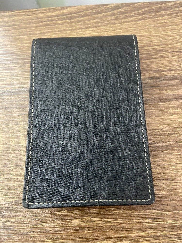 Burberrys Black Leather Cigarette Case Multi Accessory Pouch Nova Check Interior