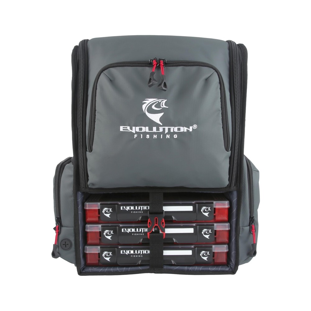Evolution Fishing Largemouth 3.0 Tackle Backpack - Patent Pending Modular Div...