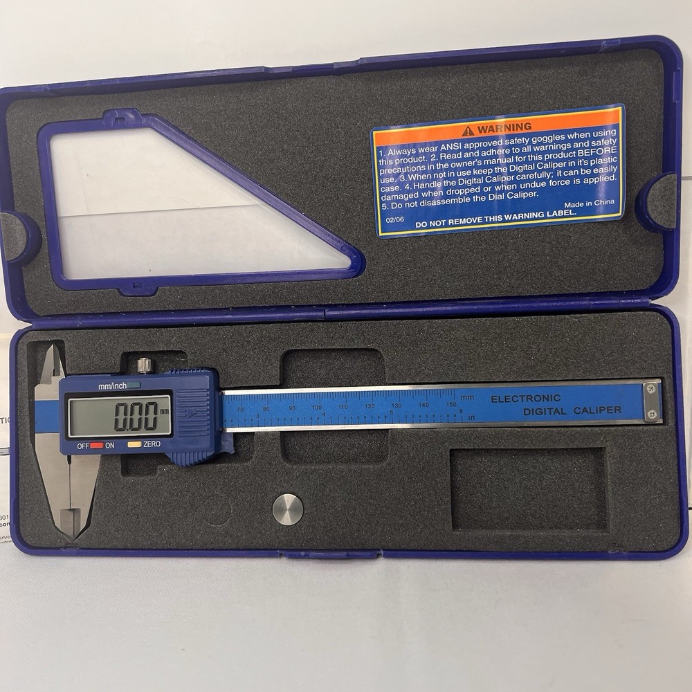 CEN-TECH Digital Caliper – 6” / 150mm Electronic Measuring Tool