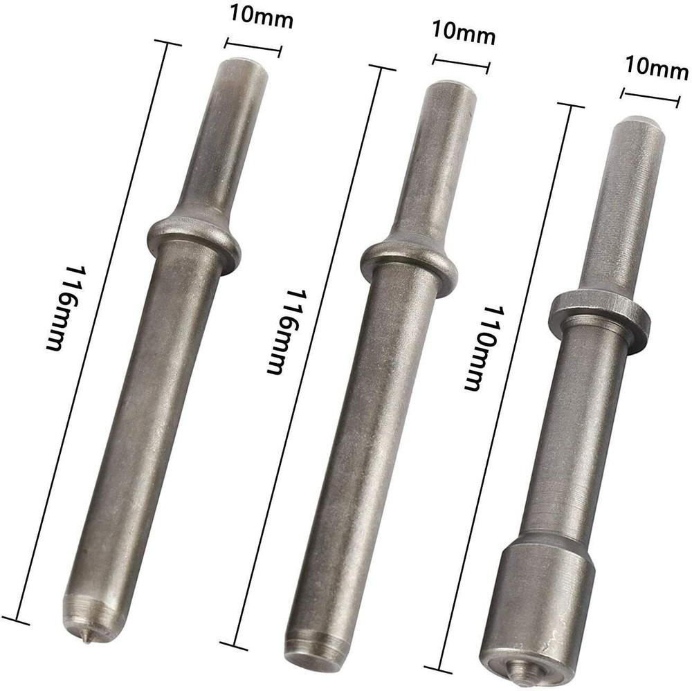 7 Pcs Smoothing Pneumatic Air Hammer Rivet Bits Air Chisel Bits Tool with Spring