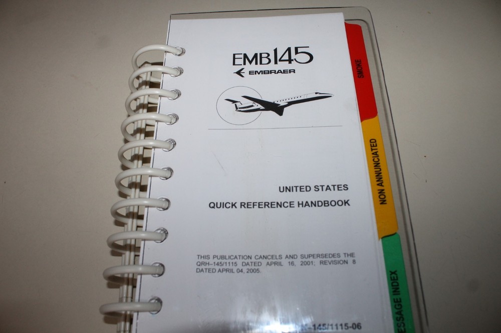 Embraer 145 Emb145 QRH Quick Reference handbook Checklist