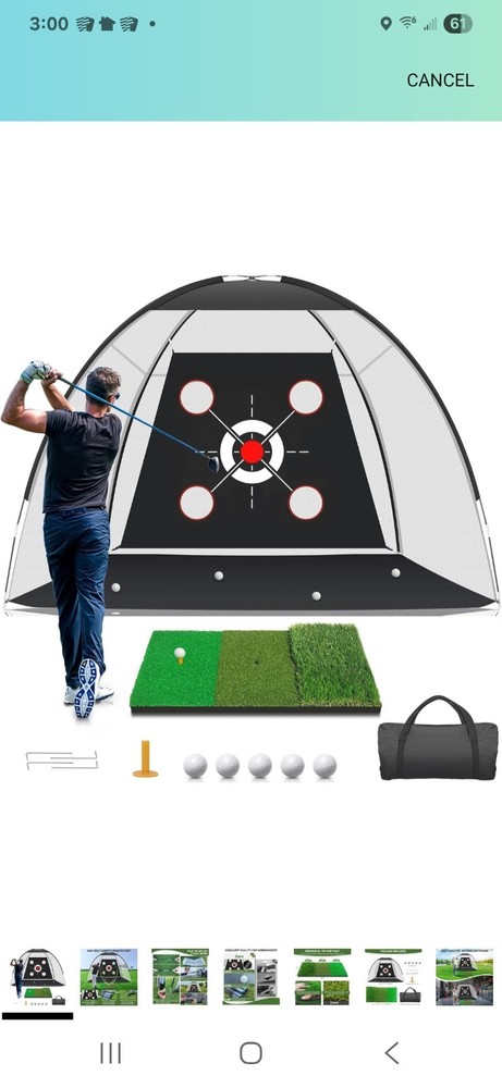 Golf Net 10x7FT with Target & Balls – Backyard Practice Hitting Net