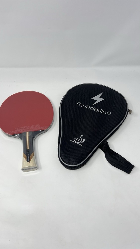 Thunderline Premium Ping Pong Paddle Table Tennis Racket w/ Case Red Black