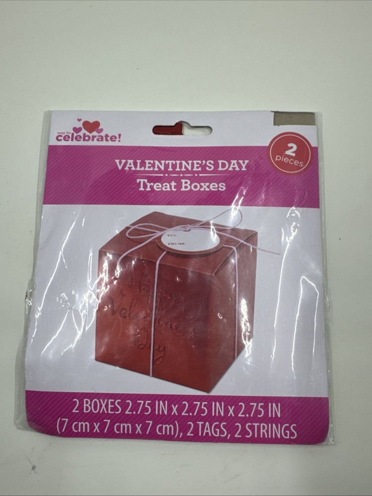 Small Goodie Valentines Day Gift Boxes 2 Per Pack