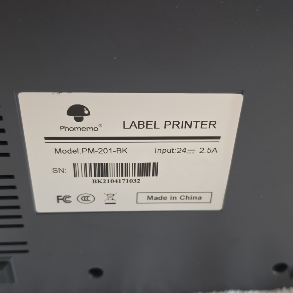 Phomemo PM-201-BK Label Printer with Power Adapter and 8 Label Rolls Tested