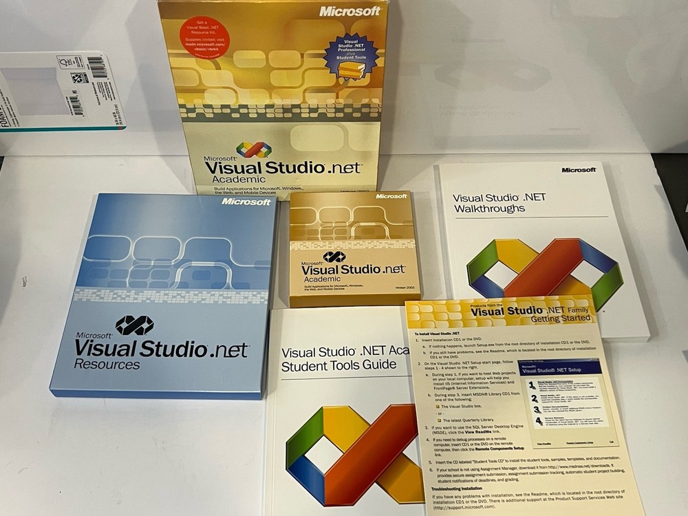 Microsoft Visual Studio.net Academic Version 2003 - New (open box) Complete