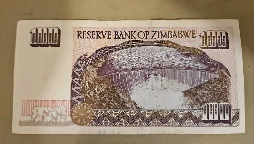 1995 Zimbabwe 100 Dollar Note