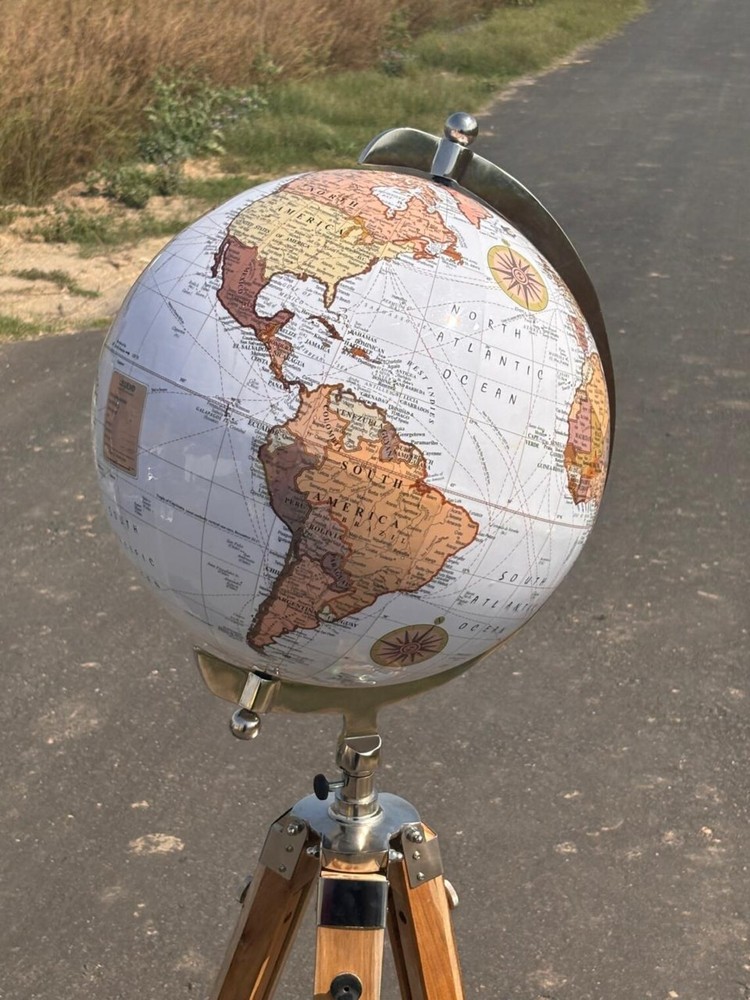World Globe with Tripod Stand Home Office Décor & Study Room Accent