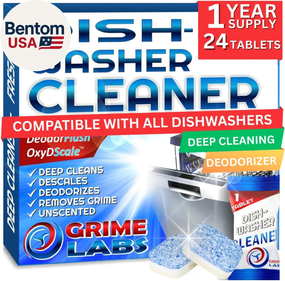 Washing Machine & Dishwasher Cleaner Tablets Bundle – 12-Month Supply | Deep Cle
