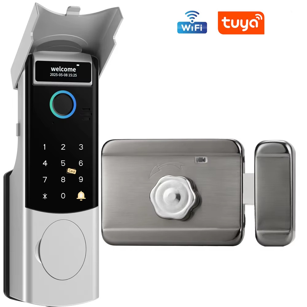 Outdoor Waterproof Smart Tuya Wifi Lock 3D Face Recognition Digital Code Keyless