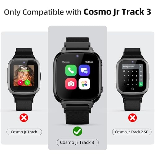 2Pack Screen Protector Compatible with Cosmo for Cosmo JrTrack 4&3 Black+Black