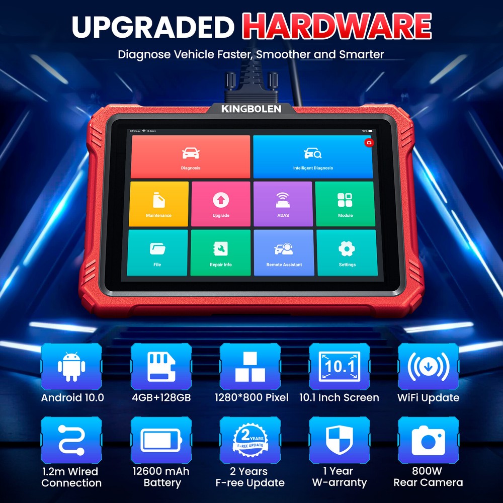 Kingbolen K10 ELITE OBD2 Car Diagnostic Tool Bidirectional Scanner Key Coding