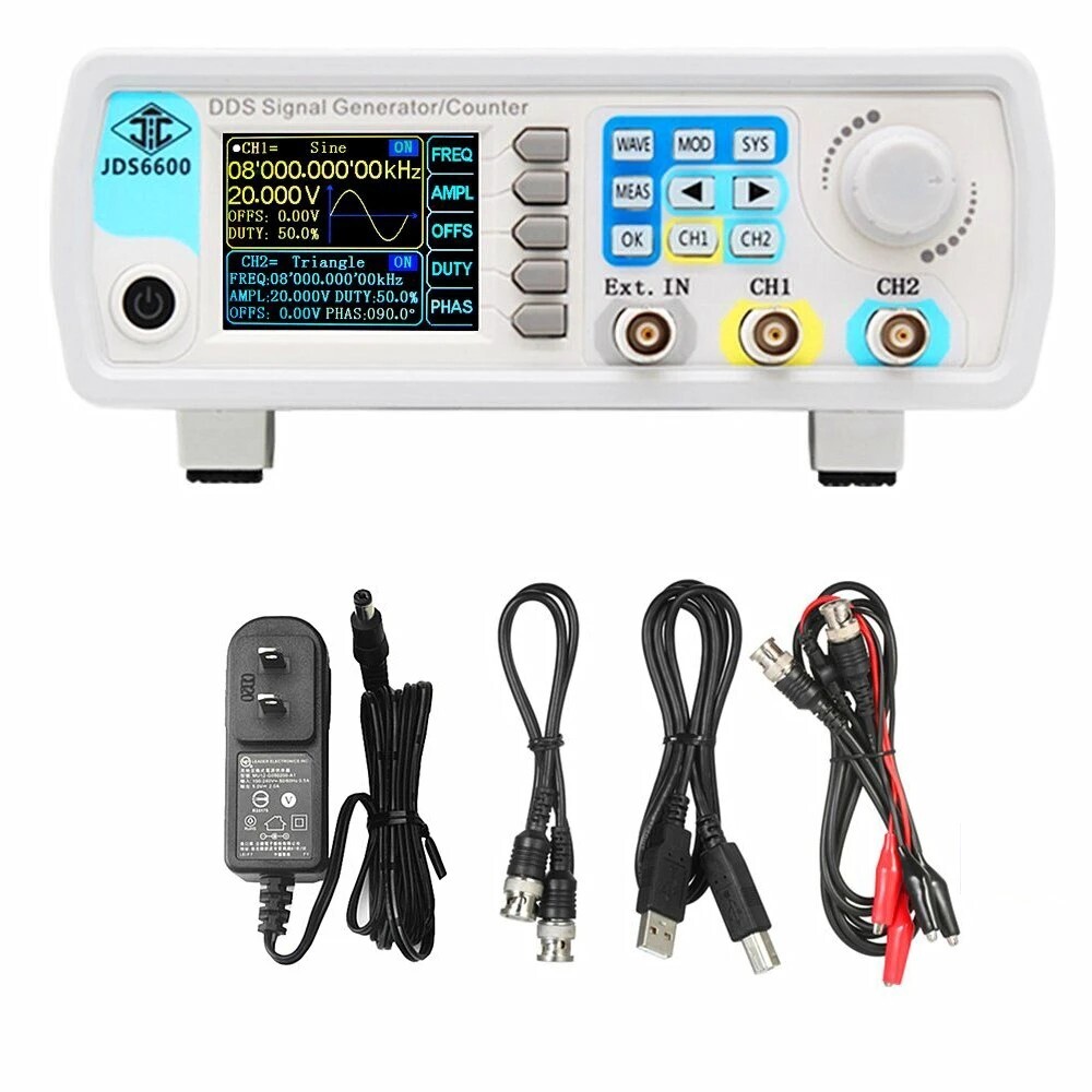JDS6600 60MHz DDS Function Signal Generator CNC Arbitrary Waveform Pulse Wave
