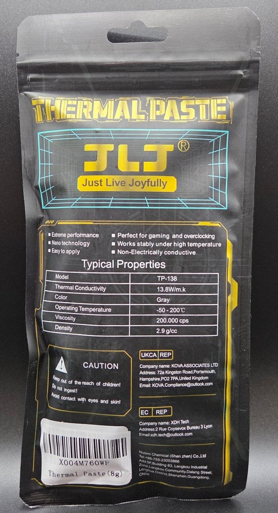 JLJ Thermal Paste, 8g CPU Paste Thermal Compound Paste Heatsink for IC/Processor