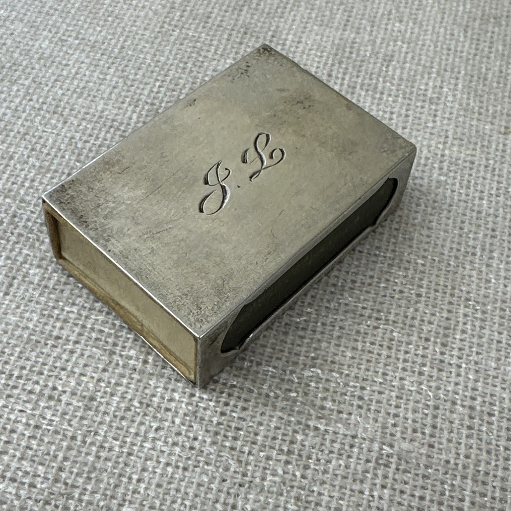 STERLING SILVER MATCHBOX MATCH BOX SAFE HOLDER C