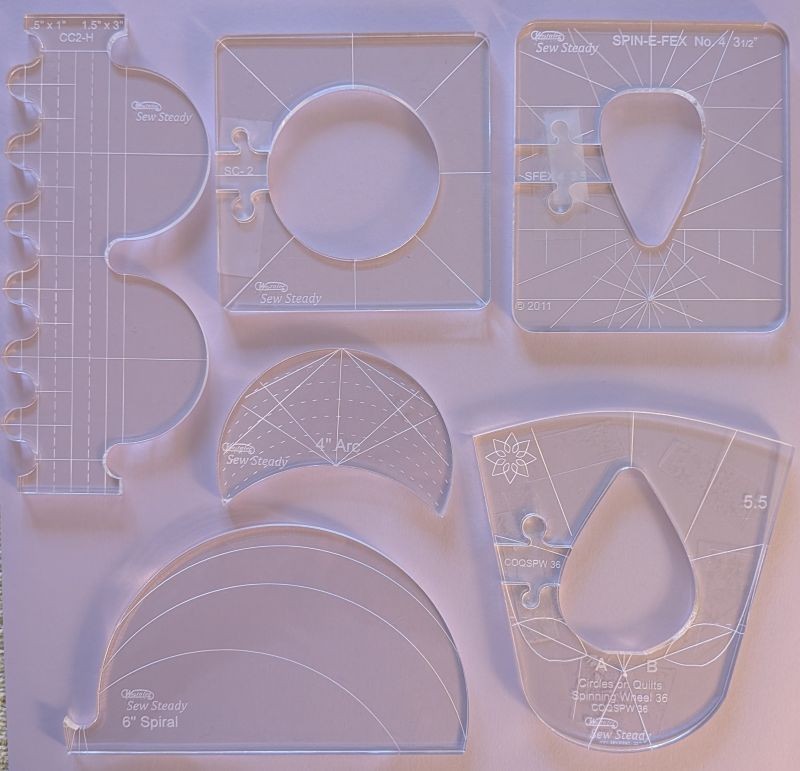 Westalee Sew Steady Template Sampler Set 6 High Shank Templates -Two available