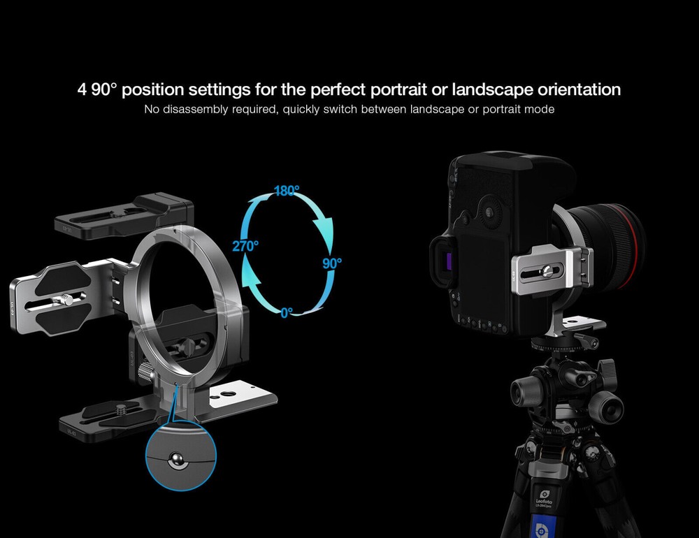 Leofoto UL-03 Rotating Bracket Silver | ARCA
