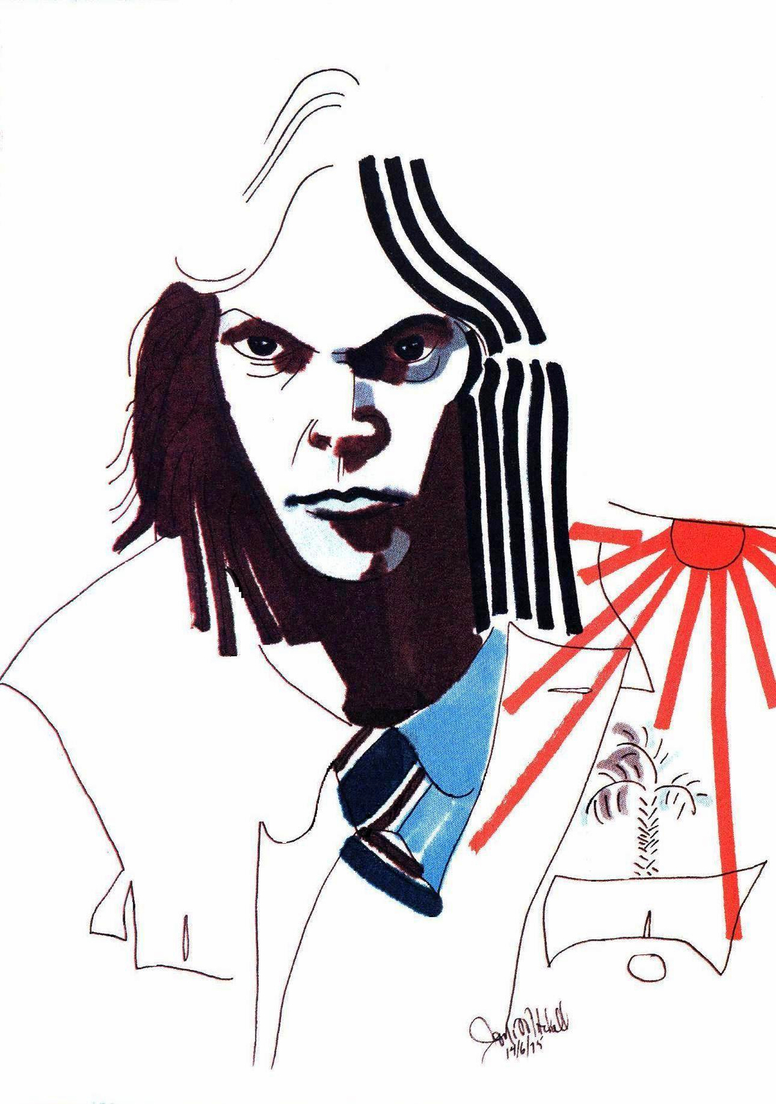 NEIL YOUNG PAINTING PORTRAIT BY JONI MITCHELL ARTWORK ART PRINT POSTER REPRINT