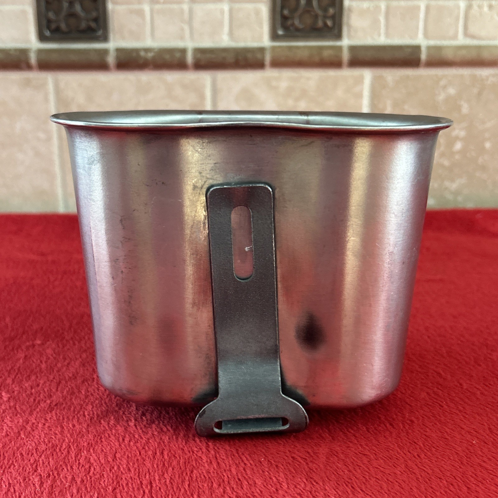 US Military Early Vietnam Steel Canteen Cup Dated 1965 US Army