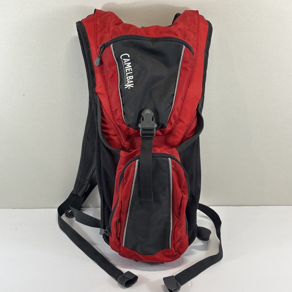 CAMELBAK ROGUE HYDRATION PACK WITHOUT BLADDER FOR BIKING/HIKING RED GRAY - USED
