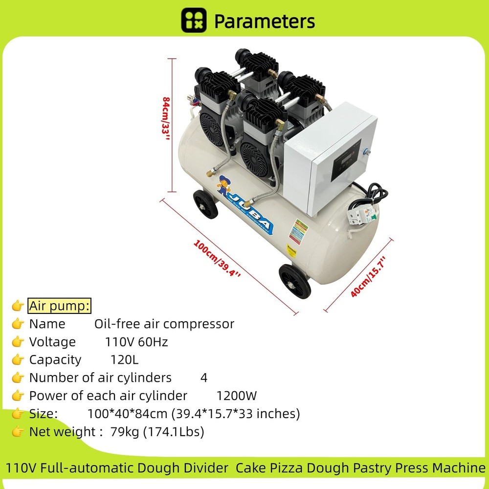 110V Multifunctional Full-automatic Dough Divider Cake Pizza Dough Press Machine