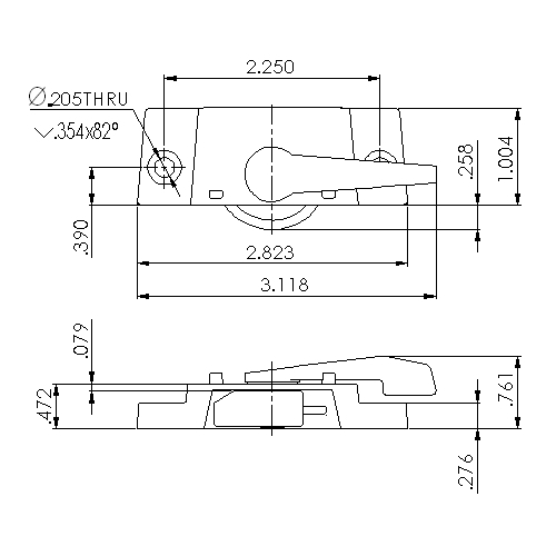 Window Sash Lock 3289WHITE