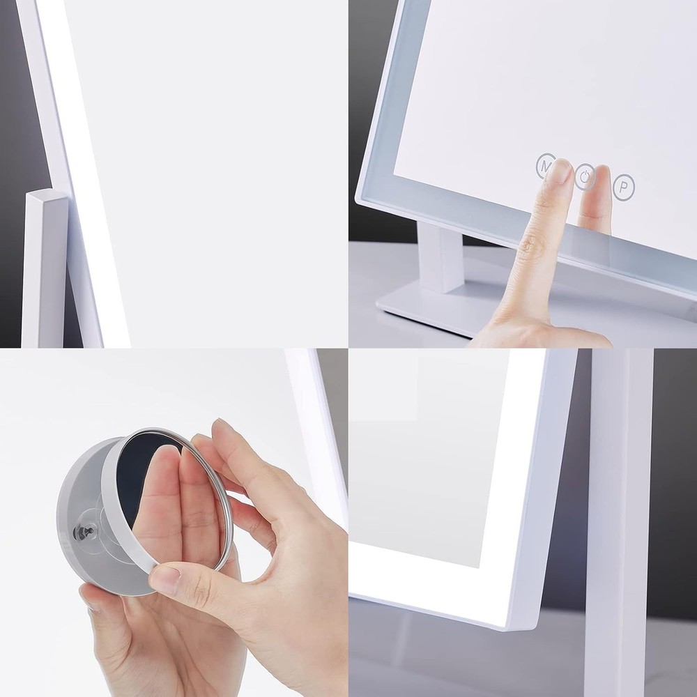 Lighted Makeup Mirror, Vanity Mirror with Lights, Three Color Lighting Modes