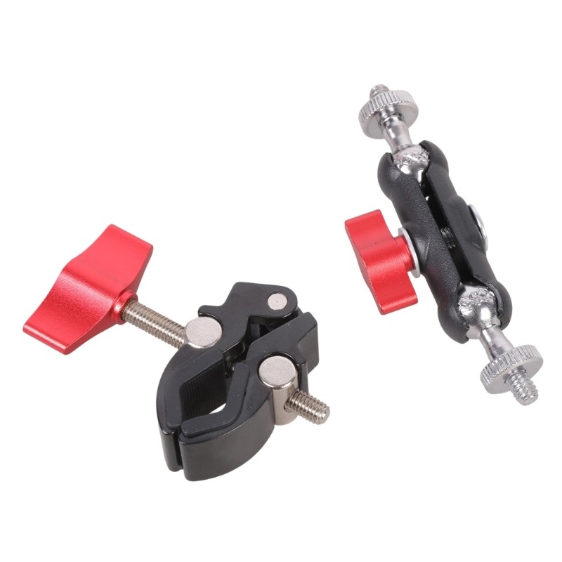 1/4inch Threaded Ball Head Joint Base Double Socket Arm Extension Arm Motorcycle