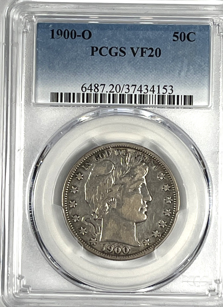 1900-O Barber Half Dollar : PCGS VF20