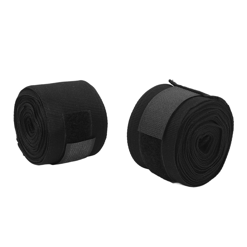 2pcs Boxing Handwraps 5m Quick Drying Hook Loop Black