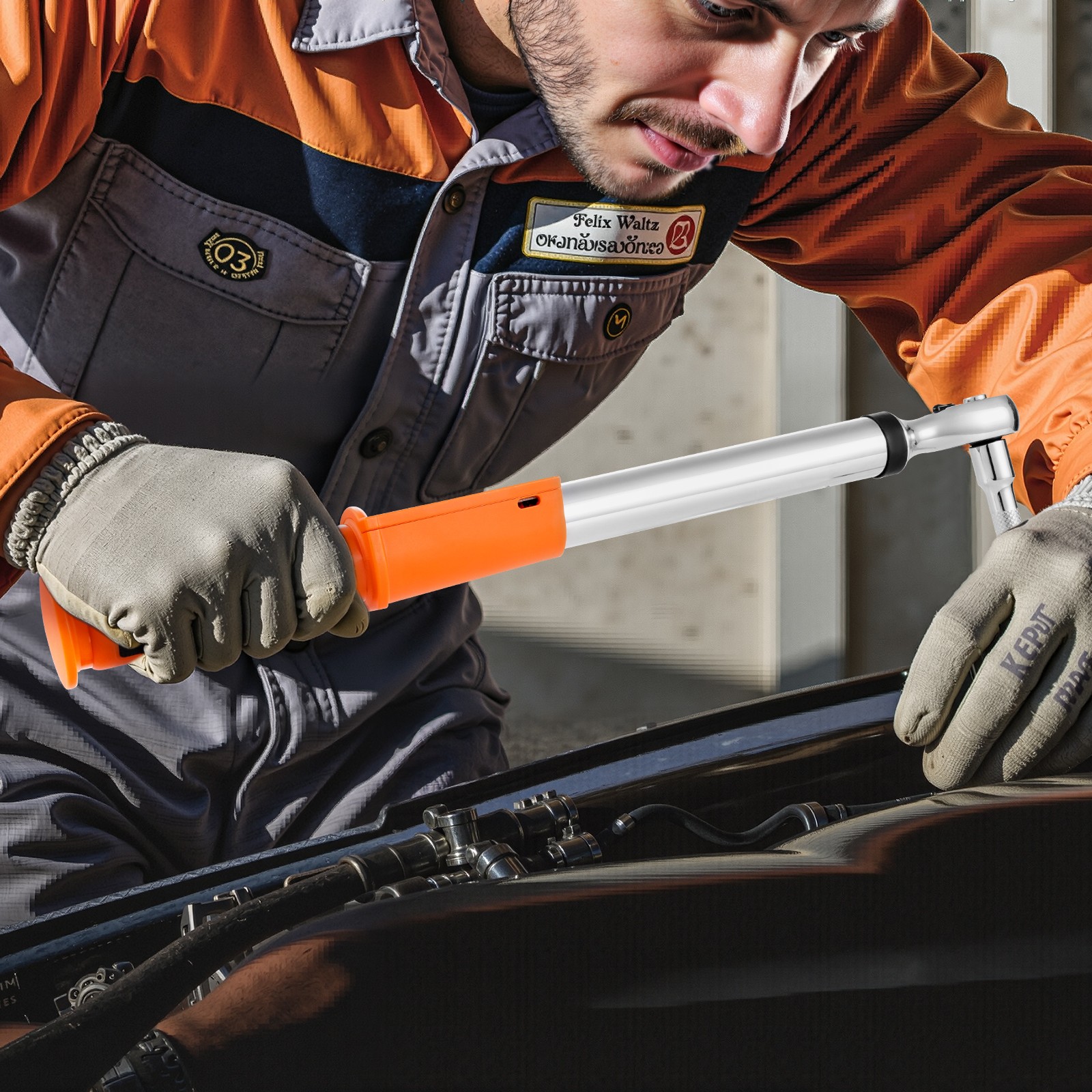 VEVOR Digital Torque Wrench Set 2Pieces 1/2 3/8 In Drive 72-Tooth Electronic LED