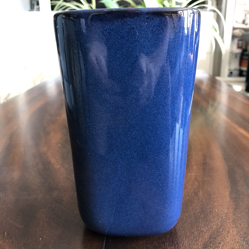 Leftron Cherison Harmony Blue  Square Vase 7" x 4"