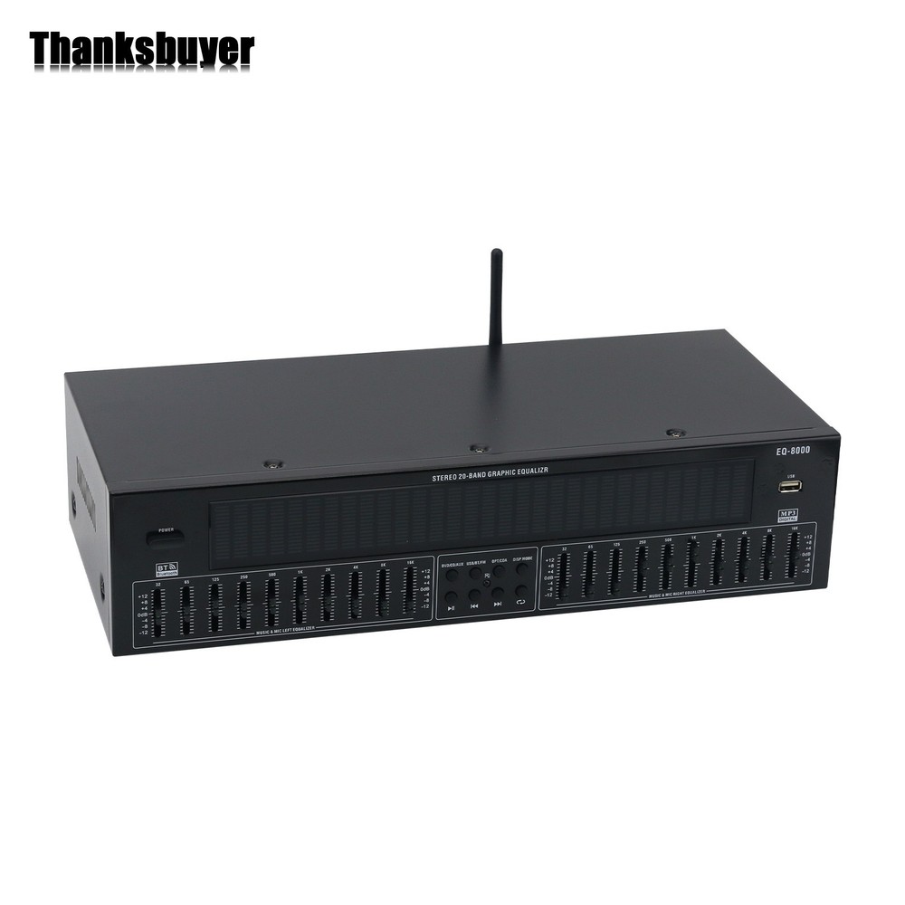 220V EQ8000 Green LED EQ Equalizer Bluetooth5.4 Digital Audio Decoder Processor