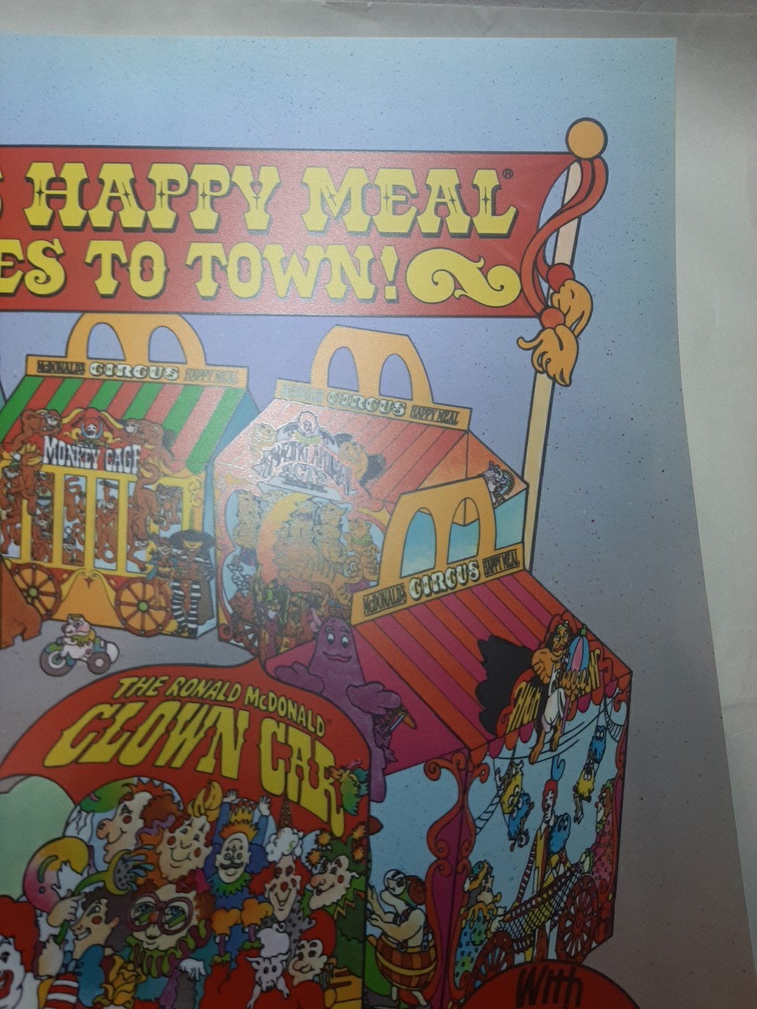 McDonalds Translite Circus Happy Meal 1983