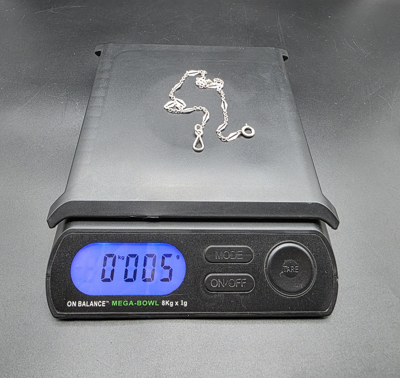 Antique Art Deco Silver Single Albert Pocket Watch Chain France c1920s