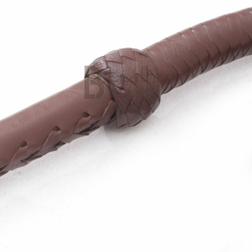 Indiana Jones 6, 8, 10, 12 Feet 8 Strands Brown Cowhide Real Leather Bullwhip