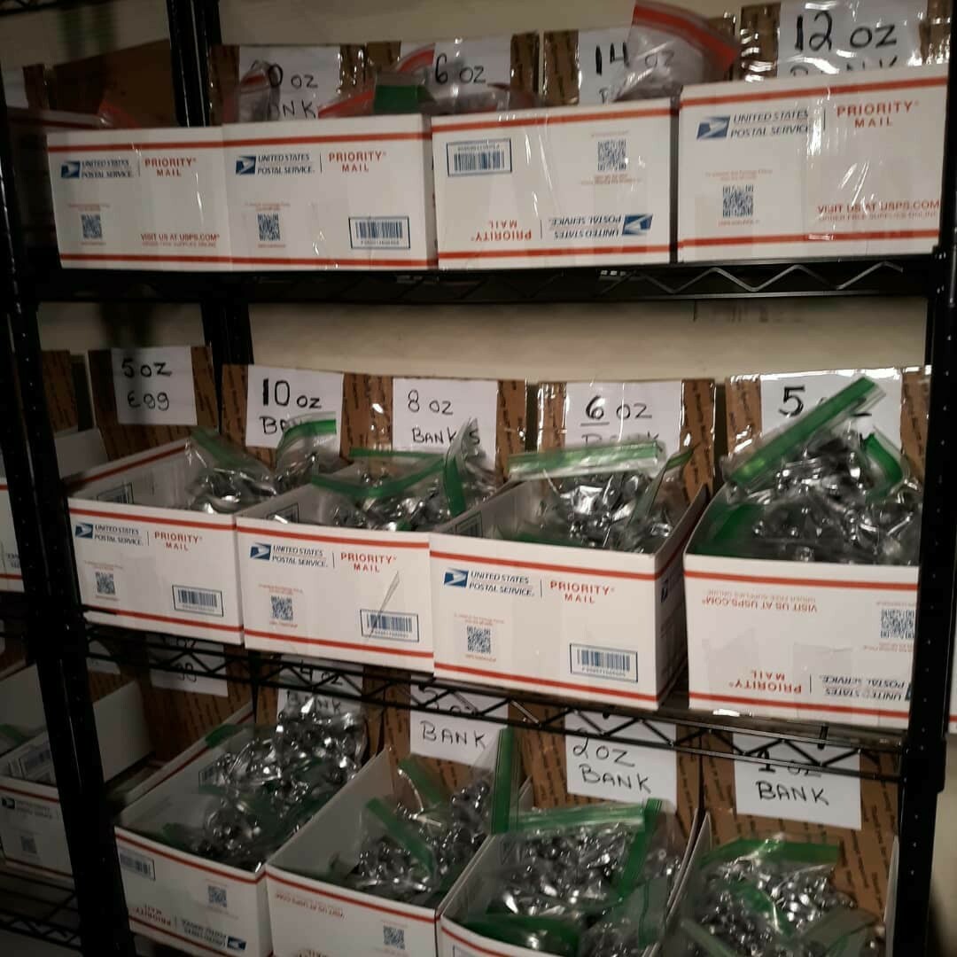 LEAD BANK SINKERS/WEIGHTS 10lbs pick your size 1oz to 20oz.....