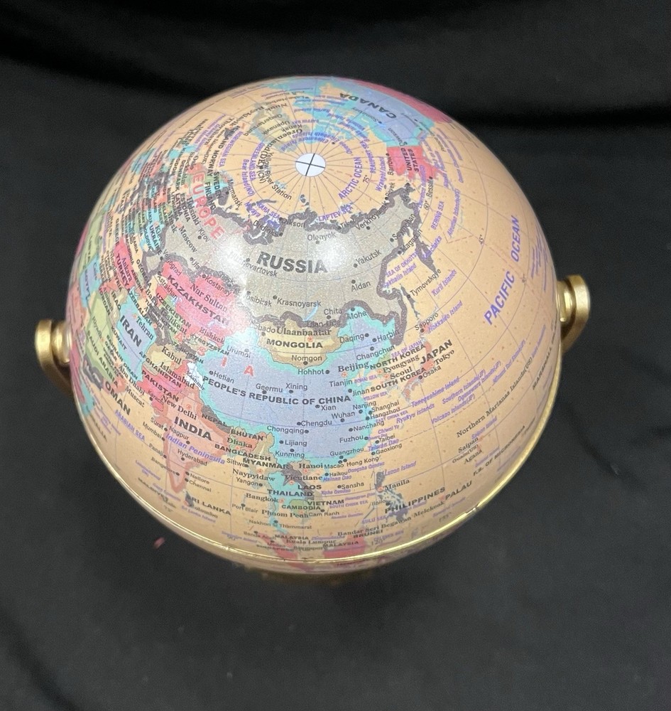 Desktop 10.6cm diameter educational world globe