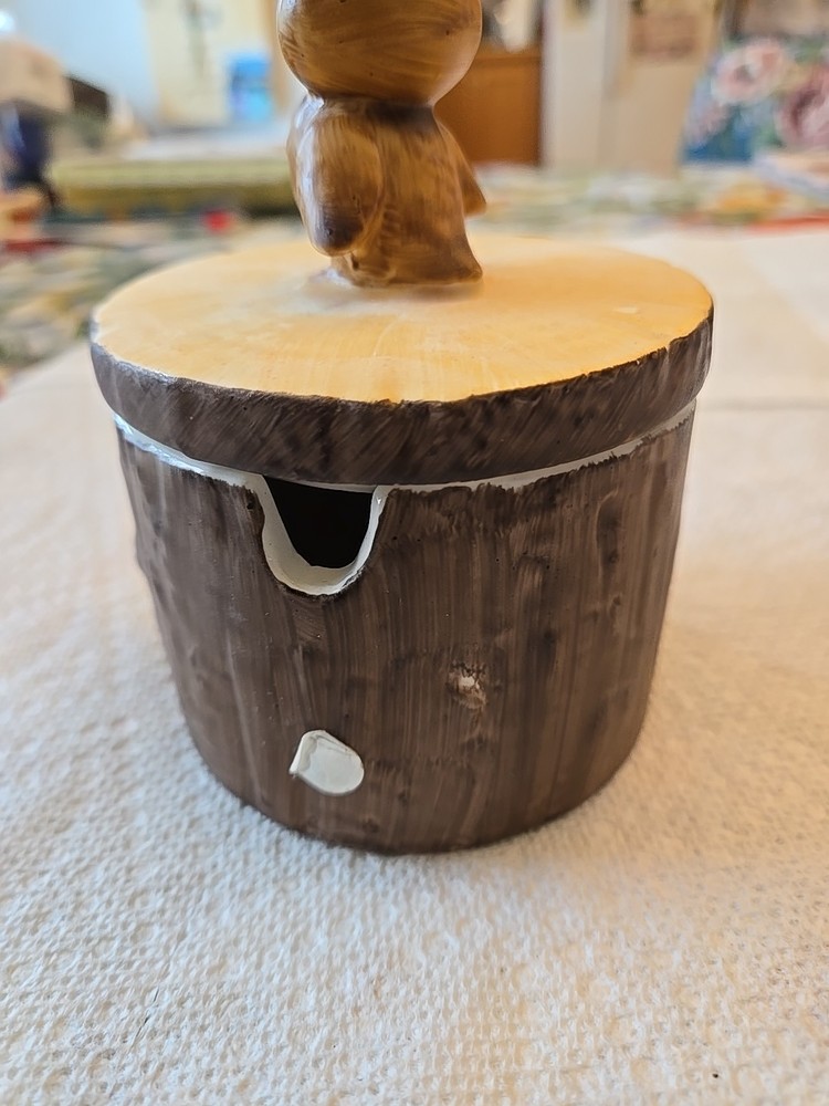 Vintage Owl Condiment Jar No Spoon